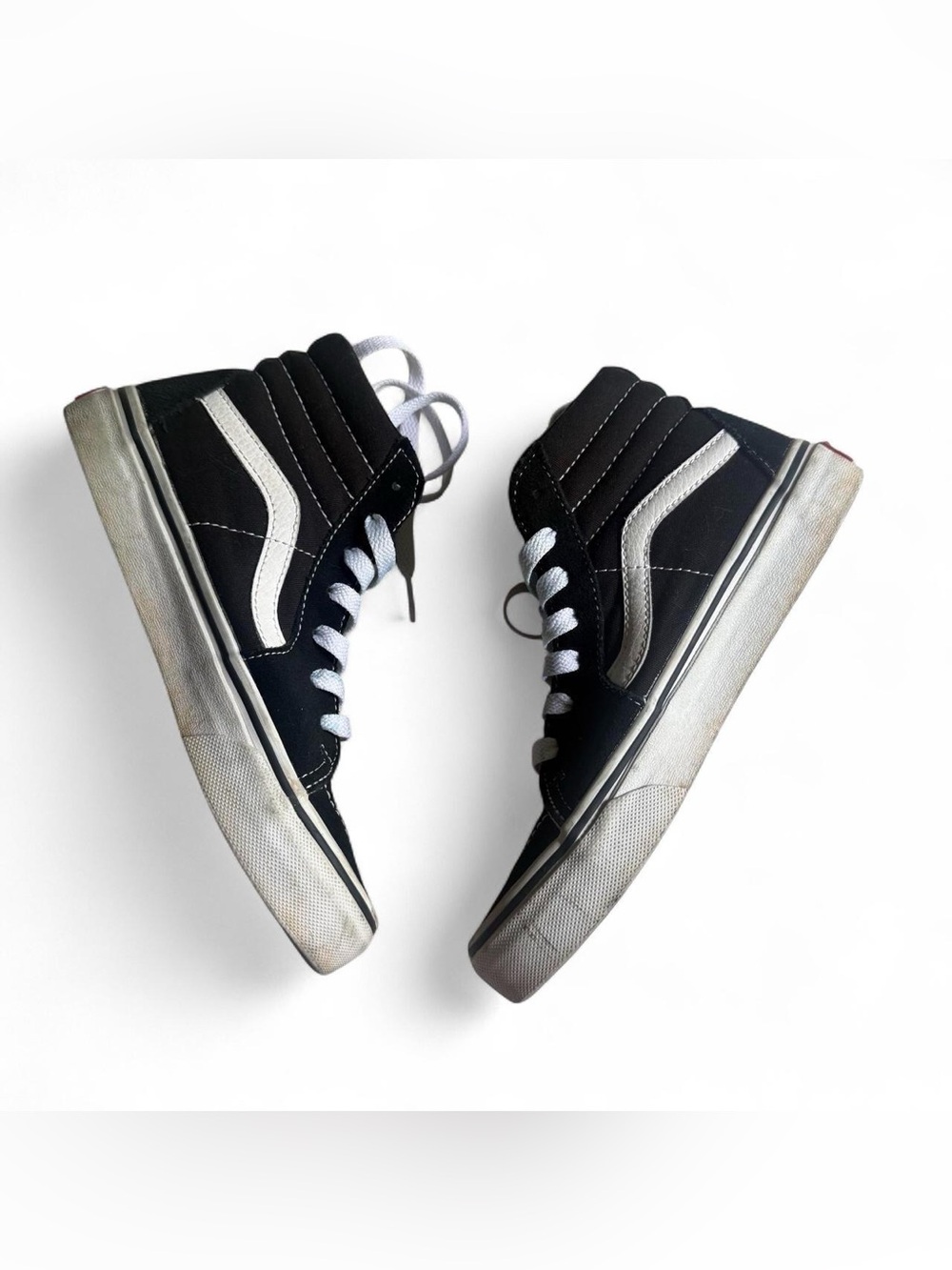 Vans Black & White High-Top Skate Sneakers